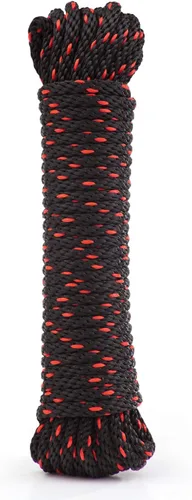 Miniatura 9 de Rope Ratchet Cable utilitario de polipropileno trenzado de 3/8 pulgadas, 50 pies, resistente a la intemperie para interiores y exteriores