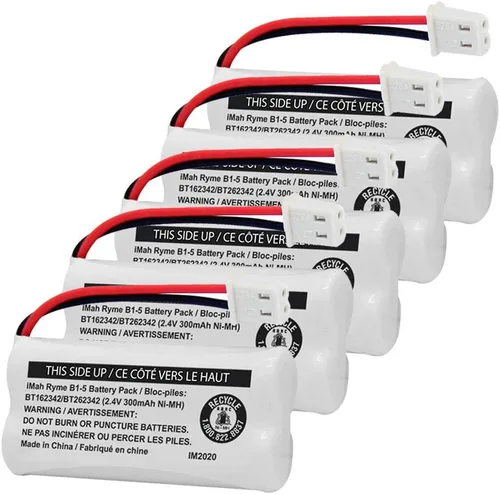 Miniatura 6 de iMah BT162342/BT262342 2.4V 300mAh Ni-MH - Batería inalámbrica para teléfono, también compatible con BT183342/BT283342 AT&T EL52351 TL90070 VTech