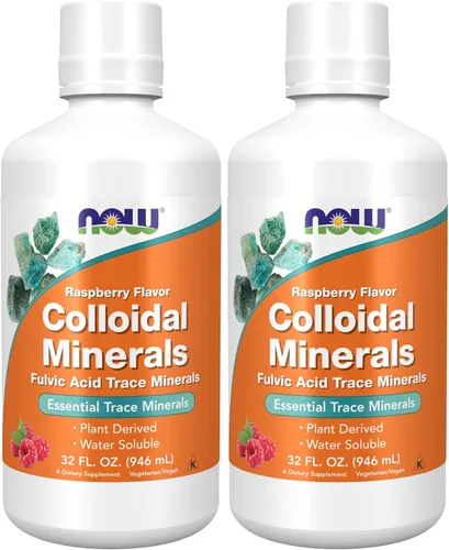Miniatura 8 de NOW Supplements, Colloidal Minerals Líquido, derivado de plantas, minerales traza esenciales, frambuesa, 32 onzas