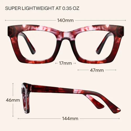 Miniatura 6 de CCVOO Lentes de lectura elegantes para mujer, anteojos elegantes, lectores de luz azul, tramposos