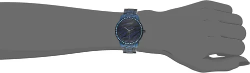 Miniatura 2 de GUESS U0502L4 - Reloj icónico con diseño de cebra de cristal azul para mujer Azul Movimiento de cuarzo