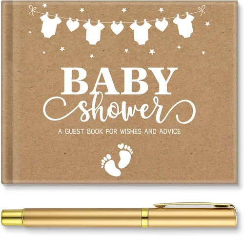 Miniatura 25 de Fuyoooo 27 piezas de libro de invitados para baby shower de safari en la jungla con tarjeta de lugar floral y sello de inicio de sesión para baby