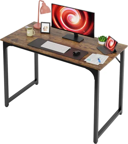 Miniatura 32 de BestOffice Escritorio para computadora, escritorio de oficina en casa, estilo moderno y simple para oficina en casa, estudio y escritura