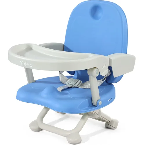 YOLEO Silla alta para bebé, asiento elevador para mesa de comedor, sillas altas plegables con alturas ajustables, asiento elevador de viaje con