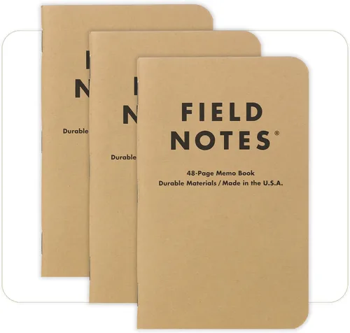 Miniatura 8 de Field Notes: Paquete de 3 cuadernos originales de papel kraft a rayas, para zurdos, con 48 páginas, 3.5 x 5.5 pulgadas Papel rayado para zurdos