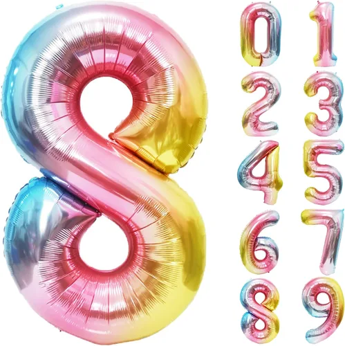 Miniatura 59 de Decoración de Cumpleaños de Sirena Globos de Lámina de Números Grandes de Sirena para Niñas Bajo el Mar Tema de Sirena Baby Shower Recuerdos