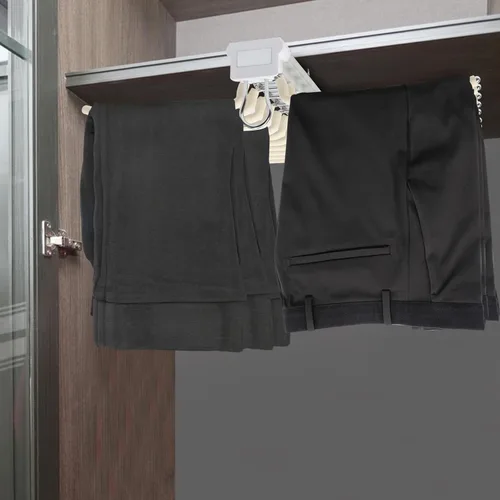 Miniatura 6 de Perchero extraíble para pantalones, 22 brazos de acero, organizador de ropa para armario, carga máxima de 33 libras, ahorro de espacio, 23.2 x 18.1