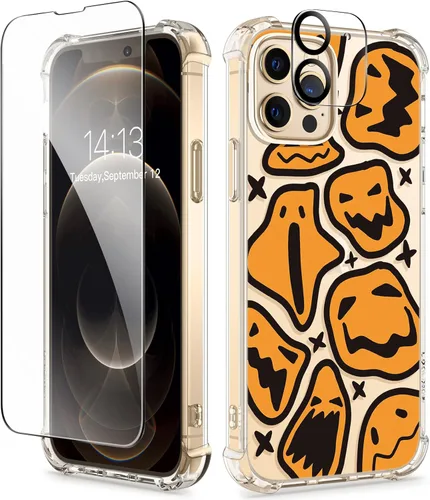 Miniatura 89 de GVIEWIN - Funda floral para iPhone 14 de 6.1 pulgadas, protector de pantalla + protector de lente de cámara, no se amarillenta, a prueba de golpes