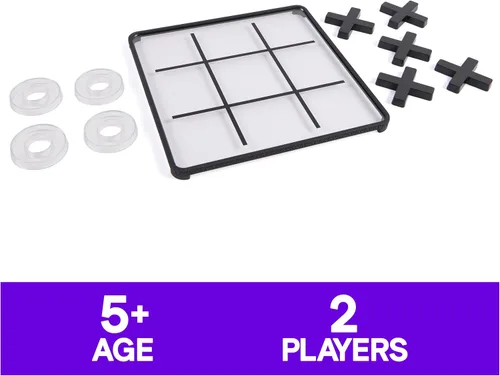 Miniatura 2 de Spin Master Games, Cardinal Classics Tic Tac Toe, juego de mesa clásico, decoración moderna de mesa auxiliar, 2 jugadores, para edades de 5 años