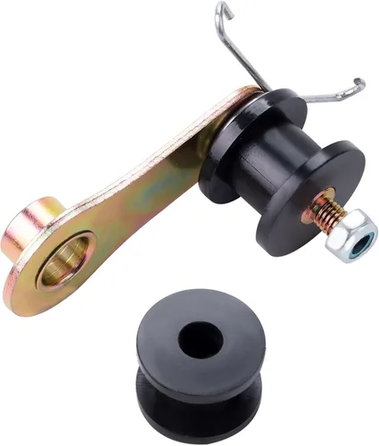 Tensor de rodillo de cadena resistente con resorte 110 cc 125 cc 140 cc para bicicleta de cross Dirt Pit Pro Dirt Bike de 4 ruedas, color negro