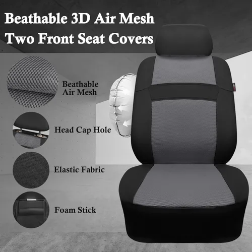 Miniatura 3 de CAR PASS Fundas de Asiento de Automóvil de Malla de Aire Solo para Asientos Delanteros, Fundas de Asiento Universales para Automóvil que se Ajustan