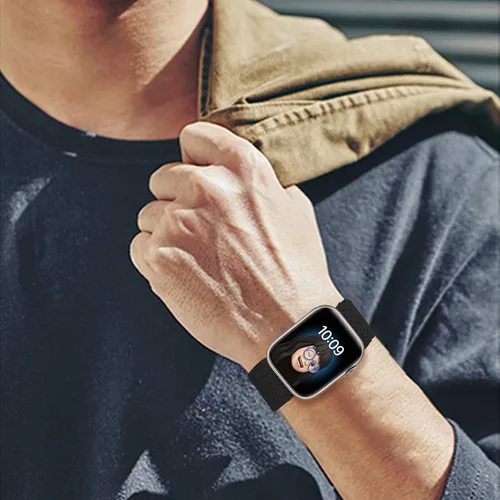 Miniatura 4 de Compatible con la Correa de Apple Watch 38mm 40mm 41mm 42mm 44mm 45mm 46mm 49mm para Mujeres y Hombres, Correa de Apple Watch Elástica y Trenzada