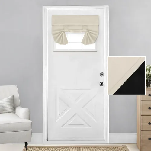 Miniatura 12 de HOMEIDEAS Cortinas 100% Opacas para Luces Laterales de Puerta Principal, Cubierta de Ventana de Puerta de Aula, Persianas de Privacidad