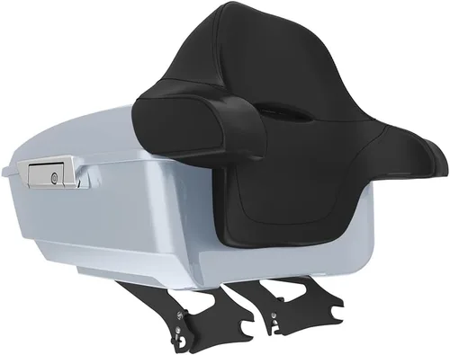 Miniatura 69 de King Tour Pack para Harley Alpine Green, cierre de paquete turístico, portaequipajes superior, soporte de montaje negro, placa de metal para Harley