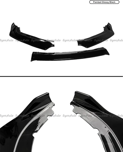 Miniatura 3 de Se adapta a Honda Civic Hatchback 2016-2021 y Si JDM GLOSS BLACK PARACHOQUES DELANTEROS