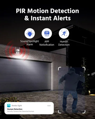 Miniatura 4 de ANNKE Cámaras de seguridad solar de 4MP inalámbricas para exteriores, sistema de cámara de seguridad para el hogar de 5MP con 4 cámaras, vista