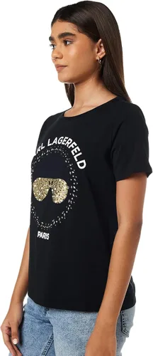 Miniatura 3 de Karl Lagerfeld Paris Camiseta de manga corta con lentejuelas para mujer