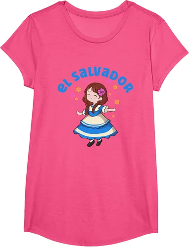 Miniatura 13 de Camiseta de mujer hispana con bandera salvadoreña de El Salvador Orgullosa, Negro