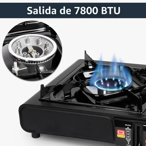 Miniatura 4 de SHINESTAR Estufa de combustible dual con compatibilidad de butano y propano, estufa de campamento portátil para cocinar al aire libre, manguera