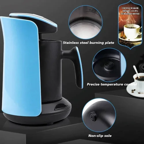 Miniatura 5 de MARADO Cafetera turca árabe griega, máquina eléctrica de 110 V, enchufe de EE. UU., 100% libre de BPA, capacidad de preparación de 1 a 4 tazas