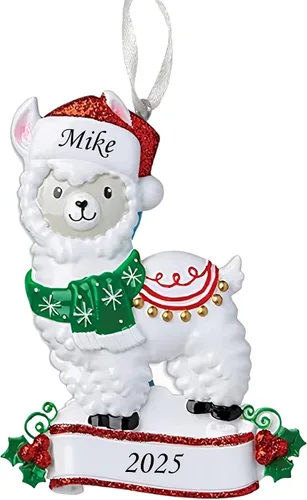 Miniatura 6 de Adorno de Navidad personalizado 2025 para niños, nombre personalizado y recuerdo de vacaciones del año, decoración de árbol de Navidad con bonito