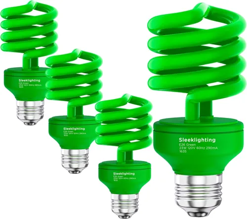 Miniatura 6 de 23 vatios T2 NARANJA luz espiral CFL foco, 120V, base mediana E26, bajo consumo (Paquete de 2 unidades)