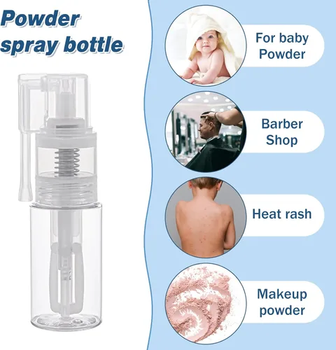 Miniatura 7 de KALIONE 2 unidades de pulverizador de purpurina transparente para manualidades con purpurina, botella vacía multiusos vacía de plástico pulverizador