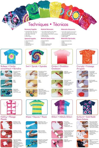 Miniatura 6 de Kit de teñido anudado de un solo paso Tulip para fiesta de 5 personas, gran actividad de fiesta, regalo para manualidades y artes, colores Arco iris
