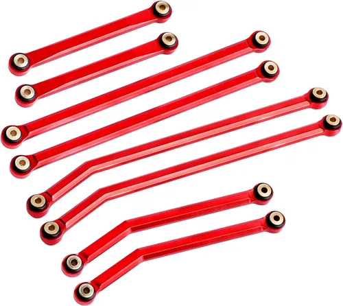 Miniatura 8 de Hobbypark Actualizaciones de aluminio de alta liquidación de enlaces para Axial SCX24 Gladiator AXI00005 Actualizaciones 1/24 RC Crawler Car (rojo)