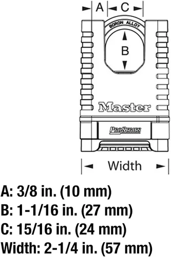 Miniatura 8 de Master Lock 1177D ProSeries candado de combinación reseteable, 1177D