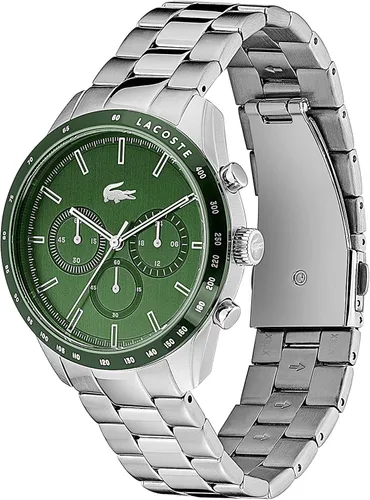 Miniatura 2 de Lacoste Reloj Boston de cuarzo para hombre con correa de acero inoxidable, plata, 20 (Modelo 2011080), Plateado, Reloj de cuarzo