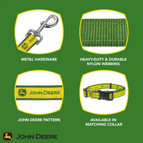 Miniatura 3 de Correa para mascotas JOHN DEERE para perros y gatos, tamaño: pequeña. Una correa para perros con licencia para la construcción, tractores, John