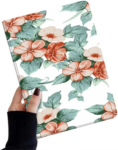 Miniatura 27 de kaidisen Funda de flores compatible con iPad de 9.7 pulgadas, 6ª y 5ª generación, iPad Air/Air 2, diseño de flores, ilustración floral con soporte