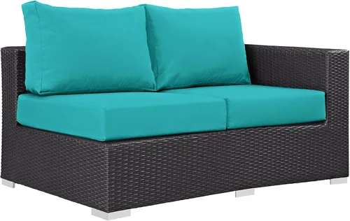 Miniatura 54 de Modway EEI-1911-EXP-ORA Convene - Muebles otomanos cuadrados de tela para patio, muebles de exterior, color naranja espresso Espresso Naranja