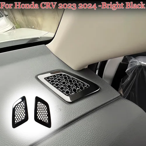Miniatura 2 de MUXEE 2 piezas Cubierta de ventilación superior de tablero para Honda CRV 2023 2024 2025 2026 - ABS Negro brillante deportivo Accesorios interiores