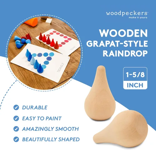 Miniatura 5 de Gota de lluvia estilo Grapat de 1-5/8 pulgadas, paquete de 25 contenedores sensoriales para juego abierto, suministros educativos/suministros