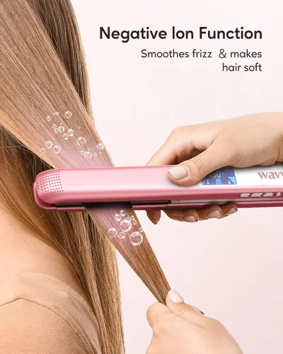 Miniatura 2 de Wavytalk Plancha de pelo de iones negativos de 1 pulgada y plancha plana