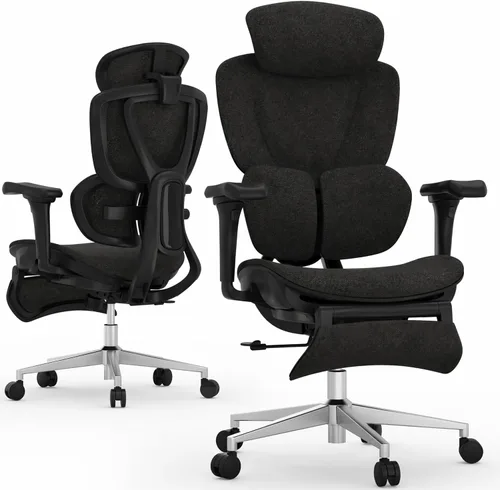 Miniatura 16 de FLEXISPOT Sentinel Silla ergonómica para juegos con reposabrazos 3D lumbares adaptables de doble ala de 120°, 3 posiciones, respaldo ajustable