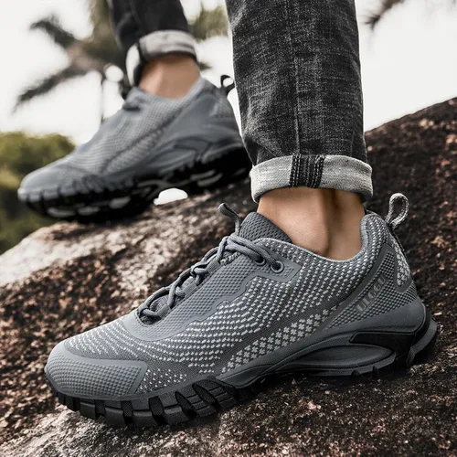 Miniatura 18 de ulogu Zapatos de senderismo impermeables para hombres y mujeres, cómodos, ligeros, antideslizantes, para caminar todo el día, para trabajar y caminar