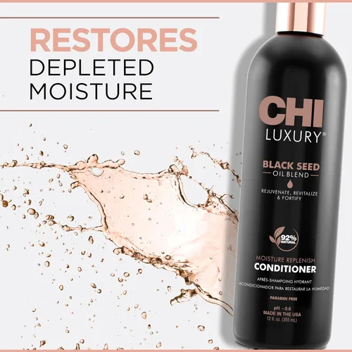 Miniatura 2 de CHI Acondicionador de reposición de humedad de aceite de semilla negra de lujo, 12 onzas líquidas