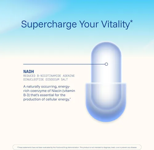 Miniatura 4 de ProHealth NADH Pro - Boost NAD+ (25 mg, 60 pastillas de acción rápida) Aumenta la energía, la memoria y el enfoque Apoyo del estado de ánimo