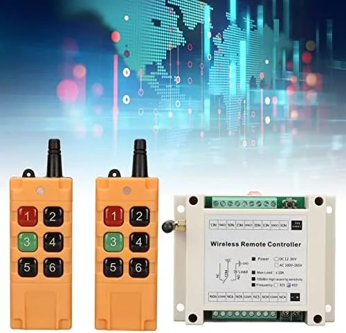 Miniatura 6 de 6CH 433MHz Control remoto para hogar inteligente, interruptor de luz LED programable con amplio rango de voltaje, compatible con iluminación