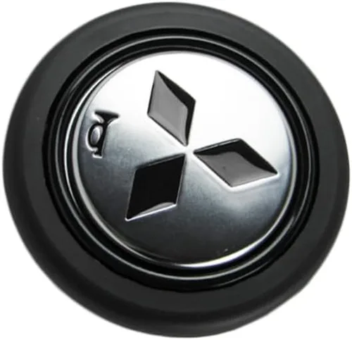 Miniatura 10 de Q1-TECH, botón redondo JDM universal para volantes aftermarket de 6 pernos con abertura de dos pulgadas 2" para botón de bocina (AUD-BK)