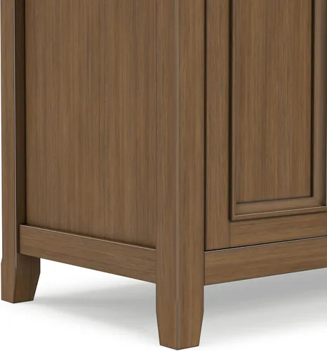 Miniatura 8 de SIMPLIHOME Amherst - Soporte de TV de transición de madera maciza de 72 pulgadas de ancho, estilo rústico marrón envejecido, para televisores