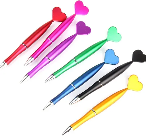 Miniatura 4 de JKJF 8 bolígrafos en forma de corazón, bolígrafo de tinta de gel con forma de corazón, bolígrafos de punta redonda para escuela, oficina, papelería