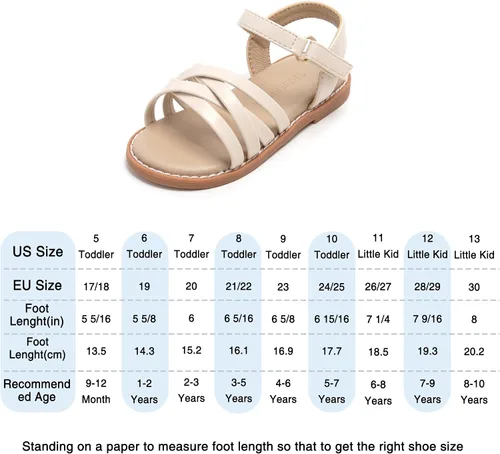 Miniatura 4 de THEE BRON Sandalias para niñas pequeñas, zapatos de vestir para niña de flores, zapatos planos de verano con punta abierta