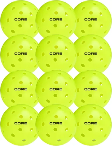 CORE Pickleball: PRO-40 | Bolas de pickleball para exteriores - Tamaño de regulación, duraderas - Aprobadas por torneos USAPA y marca oficial - Copa