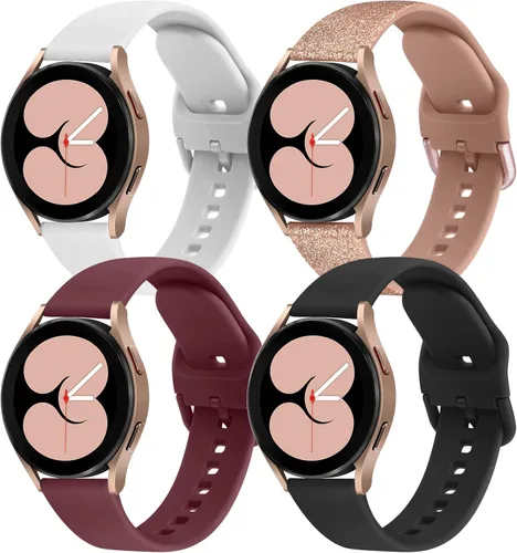 Miniatura 13 de 4 PACK Bands Compatible with Samsung Galaxy Watch 4 40mm 44mm/ 4 Classic 42mm 46mm, 20mm Adjustable Silicone Sport Replacement Strap for Samsung