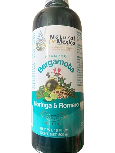 Miniatura 2 de Champú de Bergamota Orgánico con Moringa y Romero Champú 16 Fl Oz Enriquecido Premium Quality