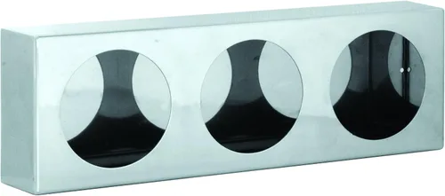Miniatura 2 de Jalón LB6123 de luz redonda dual de Buyers Products, acero con recubrimiento en polvo negro, diseñado para luces DOT redondas de 4 pulgadas, mide 3